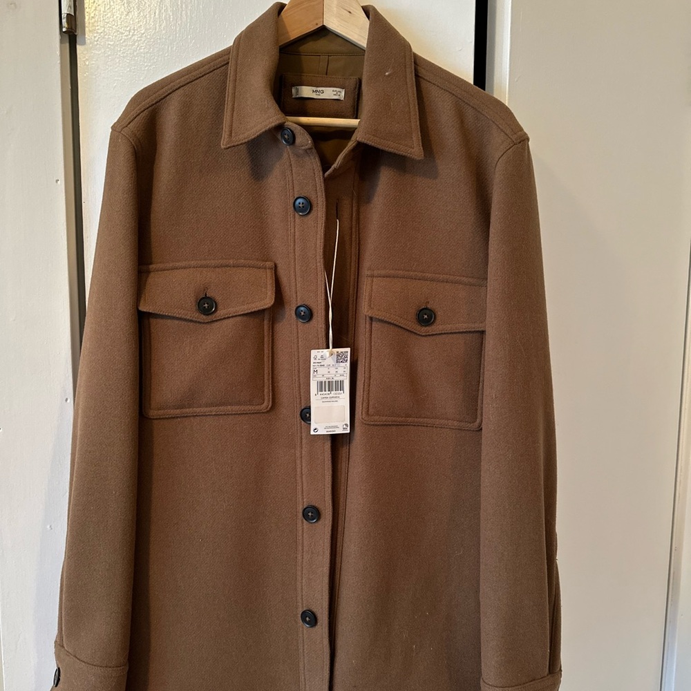Mango wool jacket for men! Medium size. Brand new with tags still on!